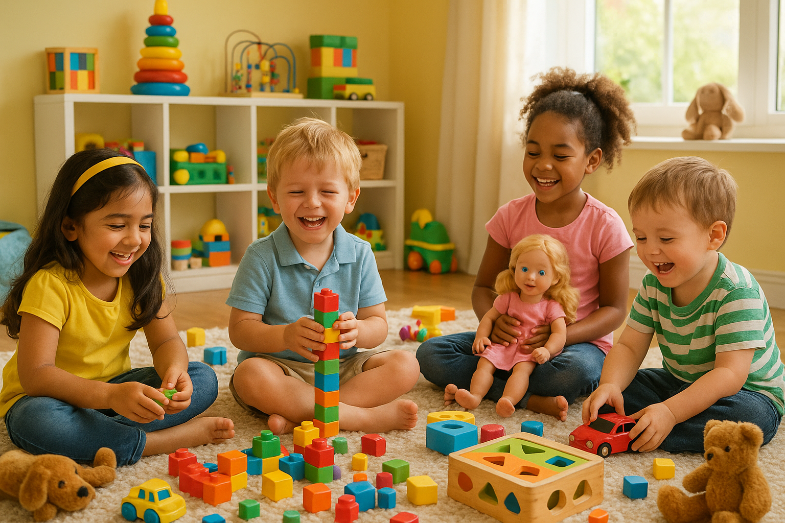 kids playing with toys